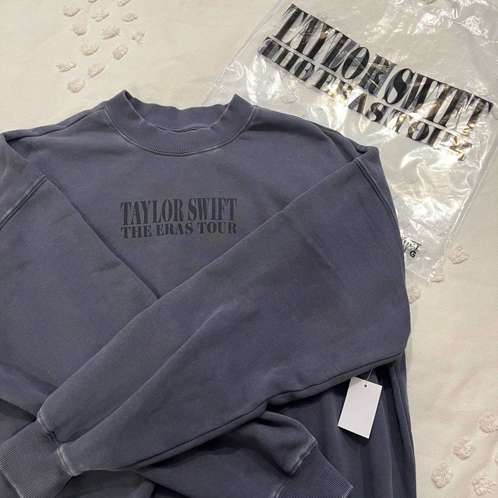 Taylor Swift Eras Tour Official Blue Crew Neck